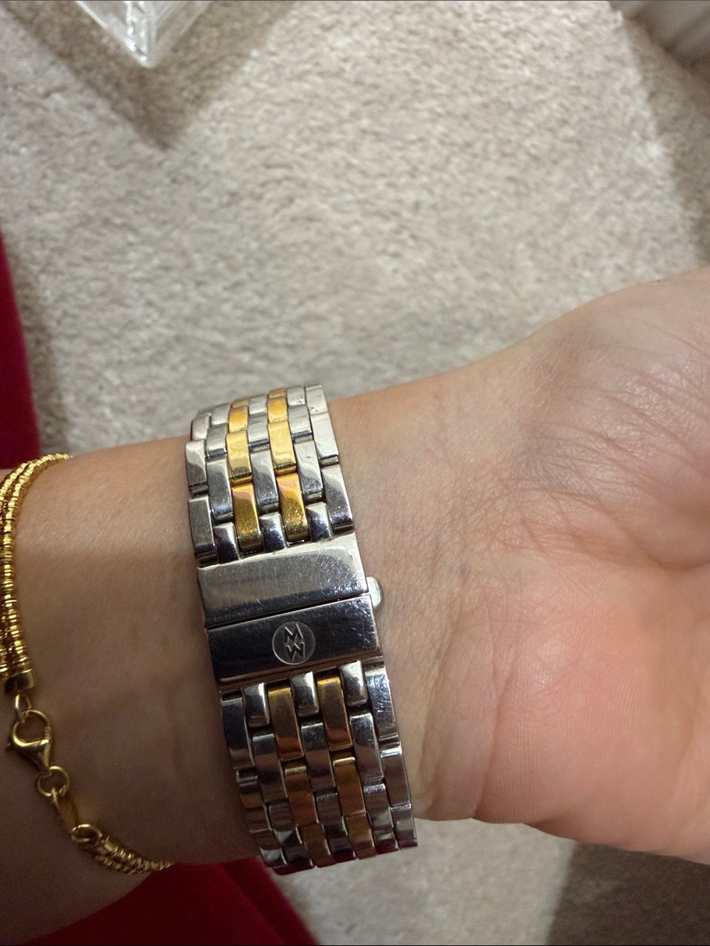 Michele Two Tone Chronograph Diamond Watch - Picture 3 of 9
